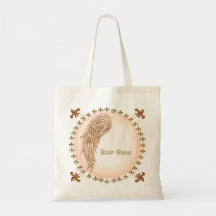 Christelijke engel met één vleugel tote bag
