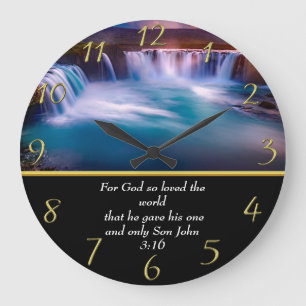 Christelijke Faith a waterfall John 3:16 Grote Klok