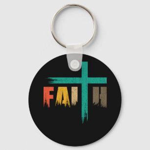 Christelijke Faith Cross Sleutelhanger
