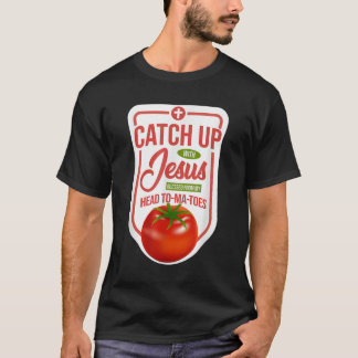 Christelijke Faith Ketchup haalt Jezus aan T-shirt