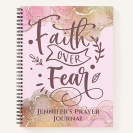 Christelijke Faith Quote Modern Ink Glitter Name R Notitieboek