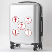 Christelijke Faith Typografie Set 2 met Cross in R Sticker (Koffer)