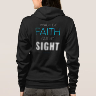 Christelijke Faith Verse Walk naar Faith Not by Si Hoodie