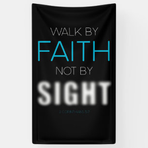 Christelijke Faith Verse Walk naar Faith Not by Si Spandoek