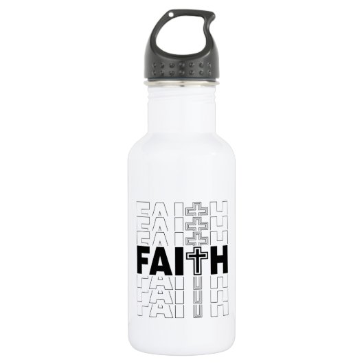 Christelijke Faith Water Flacon Waterfles (Voorkant)