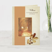 Christelijke Faith Waterverf Herfst Road Comfort Kaart (Voorkant)