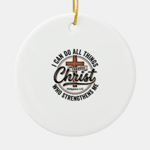 Christelijke Filippenzen 4_13 Vintage Citat Shirt Keramisch Ornament