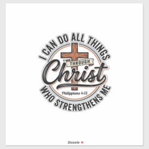 Christelijke Filippenzen 4_13 Vintage Citat Shirt  Sticker