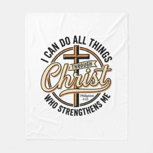 Christelijke Filippenzen 4_13 Vintage Quote T-shir Fleece Deken