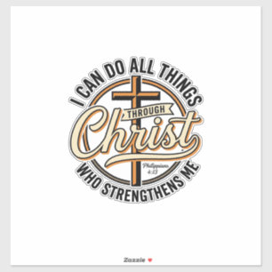 Christelijke Filippenzen 4_13 Vintage Quote T-shir Sticker