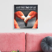 Christelijke Flamingo GEWOON WIJ TWEEEN Schriftuur Canvas Afdruk (Insitu (Woonkamer))
