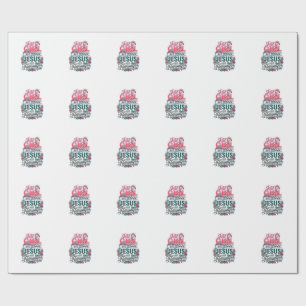 Christelijke Flamingo Meisje Vintage Cadeaupapier