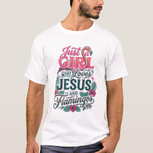 Christelijke Flamingo Meisje Vintage T-shirt