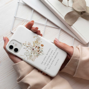 Christelijke Floral Art Isaiah 40:8 Telefoon Case