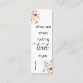 Christelijke Floral Bible Scripture Bladwijzer Kaa Mini Visitekaartje (Voorkant)