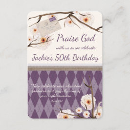 Christelijke Floral Birthday Schrift Kaart