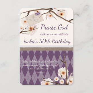 Christelijke Floral Birthday Schrift Kaart