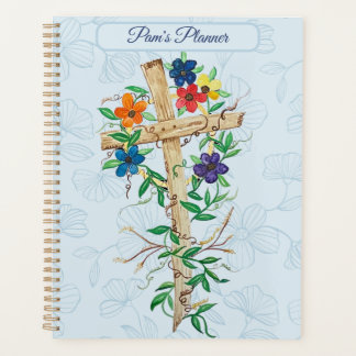 Christelijke Floral Cross Planner
