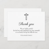 Christelijke Funeral Bereavement Bedankkaart (Voorkant / Achterkant)