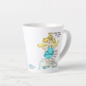 Christelijke Funny Cartoon Angel Diet Tip #1 Doels Latte Mok (Rechterhoek)