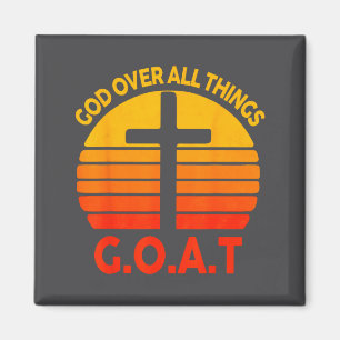 Christelijke G.o.a.t God Boven Alle Dingen Kruis V Magneet