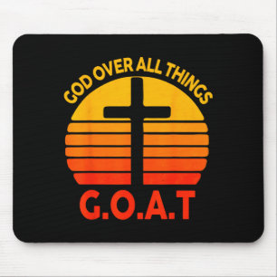 Christelijke G.o.a.t God Boven Alle Dingen Kruis V Muismat