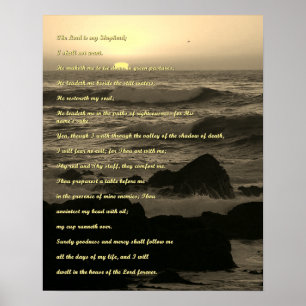 Christelijke gebeden psalm 23 poster
