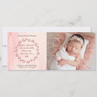 Christelijke geboorteaankondiging baby Girl Aankondiging