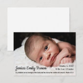 Christelijke geboorteaankondiging van Baby Aankondiging (Voorkant / Achterkant)