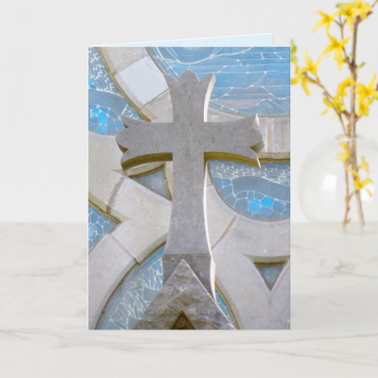 Christelijke gekruiste gevouwen Kaart (Gele Bloem)