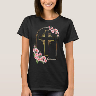 Christelijke geloof Jezus Religie is God Cross Flo T-shirt