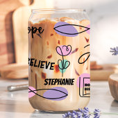 Christelijke geloofsnaam blikvorm glas