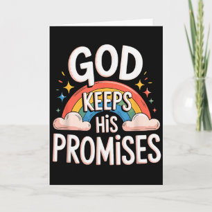 Christelijke God Houdt Zijn Beloften Regenboog Wol Kaart