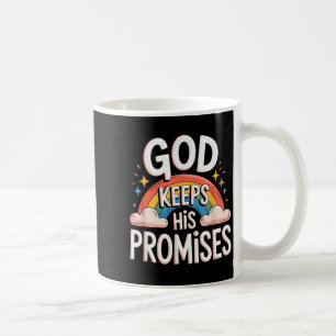 Christelijke God Houdt Zijn Beloften Regenboog Wol Koffiemok