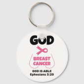 CHRISTELIJKE GOD IS GROTER DAN BORSTKANKER SLEUTELHANGER (Voorkant)