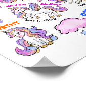 Christelijke God zegt dat ik eenhoorn bijbelvers r Poster (Hoek)