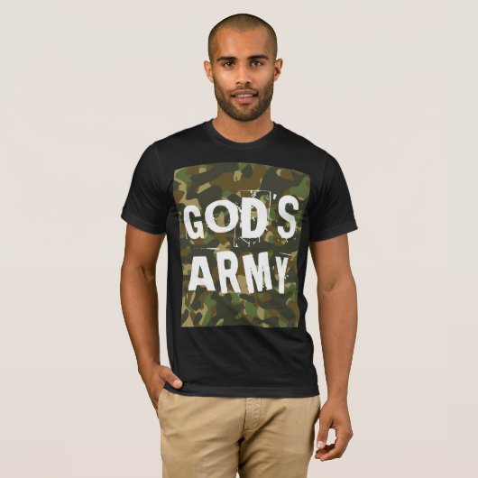 CHRISTELIJKE "GOD'S ARMY"-T-SHIRTS-T - SHIRTS (Voorkant volledig)