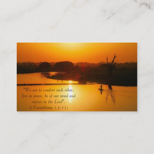 Christelijke Godsdienst Inspirerend God Visitekaartje (Achterkant)