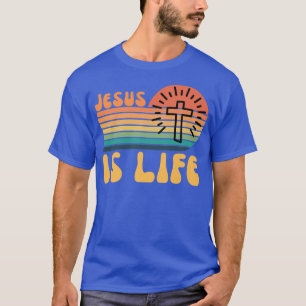 Christelijke Godsdienst Jezus is het leven Retro 6 T-shirt