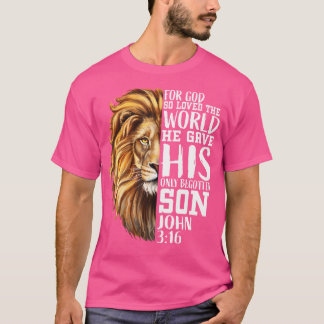 Christelijke godsdienstige Mannen Hem Leeuw Juda v T-shirt