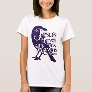 Christelijke Goth Jezus houdt van zijn raven Lucas T-shirt