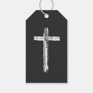 Christelijke Grunge Kruis Cadeaulabel