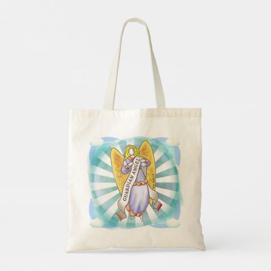 Christelijke Guardian Angel aangepaste Canvas tas (Achterkant)