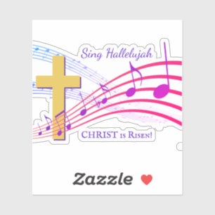 Christelijke HALLELUJA CHRISTUS IS OPGESTAAN Pasen Sticker