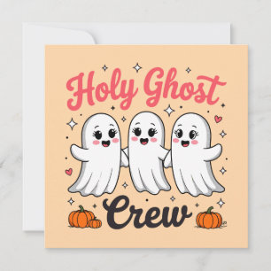 Christelijke Halloween Holy Ghost Crew Feestdagenkaart