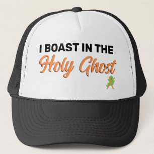 Christelijke Halloween I BOAST IN THE HOLY GHOST Trucker Pet