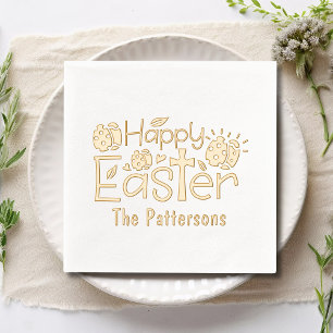 Christelijke Happy Easter Religious Persoonlijke n Folie Servetten