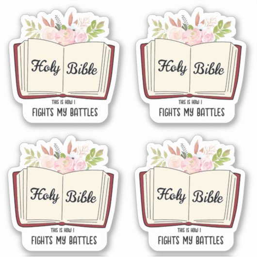 Christelijke Heilige Bijbel Sticker (Voorkant)