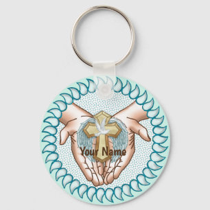 Christelijke Heilige Geest Handen Sleutelhanger