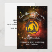 Christelijke HELPEN BABE-kerst Feestdagenkaart (Voorkant / Achterkant)